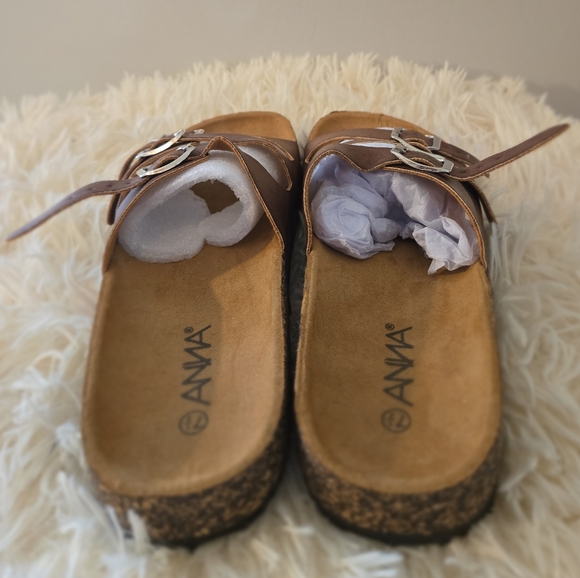 Anna Glory Women's Casual Buckle Strap Sandal Flip Flop Platform Footbed Sz 7.5 - Picture 7 of 10